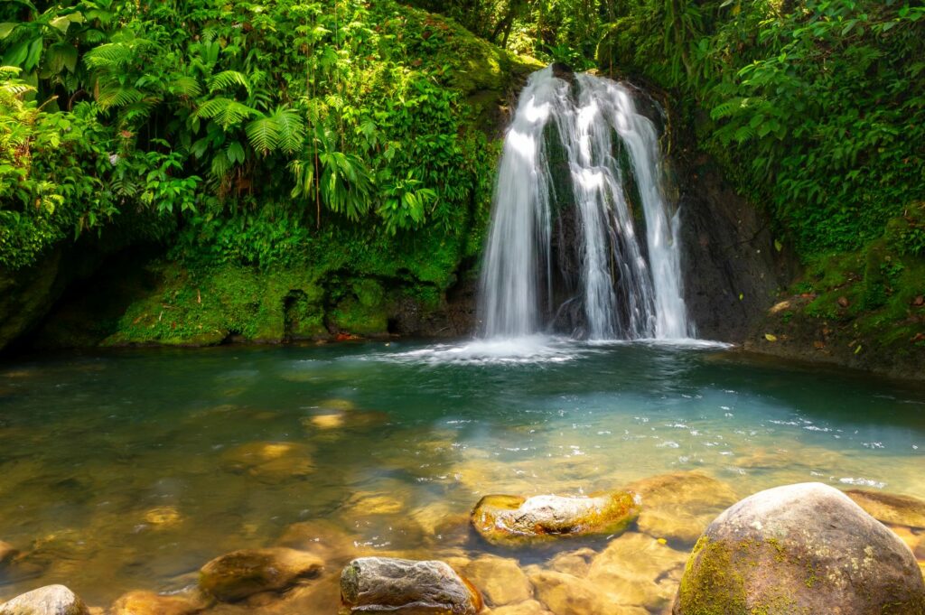 Ecrevisses Wasserfälle in Basse-Terre, Guadeloupe, Karibik