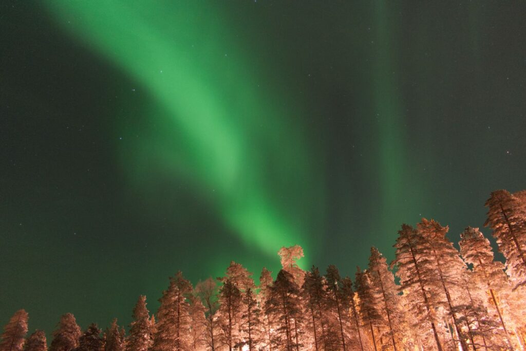 Polarlicht in Luosto, Lappland